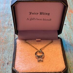 Juicy Couture Gold & Silver Necklace with faux mini diamond ring 💍 charm